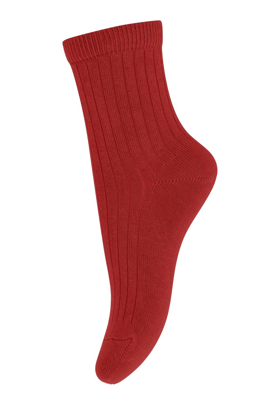 Mp Denmark - cotton rib socks - 7080 1315 - tomato