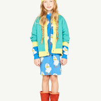 The animals observatory - Bicolor toucan kids cardigan - Turquoise logo