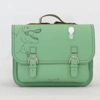 Own stuff - Lagere school boekentas pastel green dino