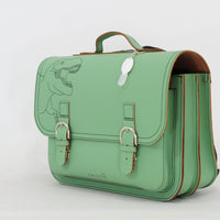 Own stuff - Lagere school boekentas pastel green dino