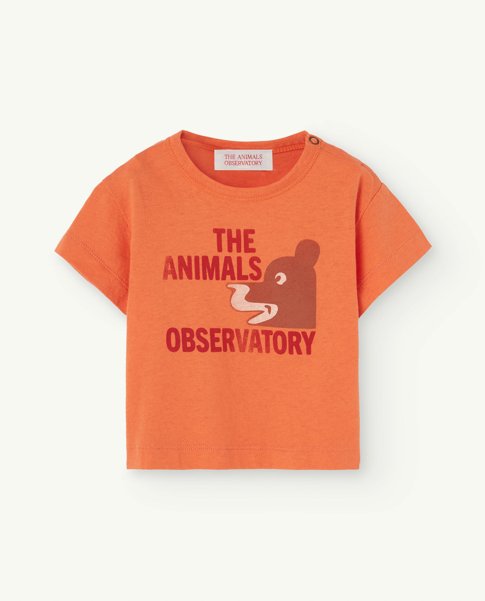 The animals Observatory - rooster baby tshirt - orange
