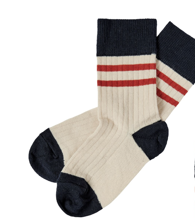 Fub - colorblock socks - ecru