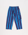 Maison Mangostan - stripes cargo pants - blue