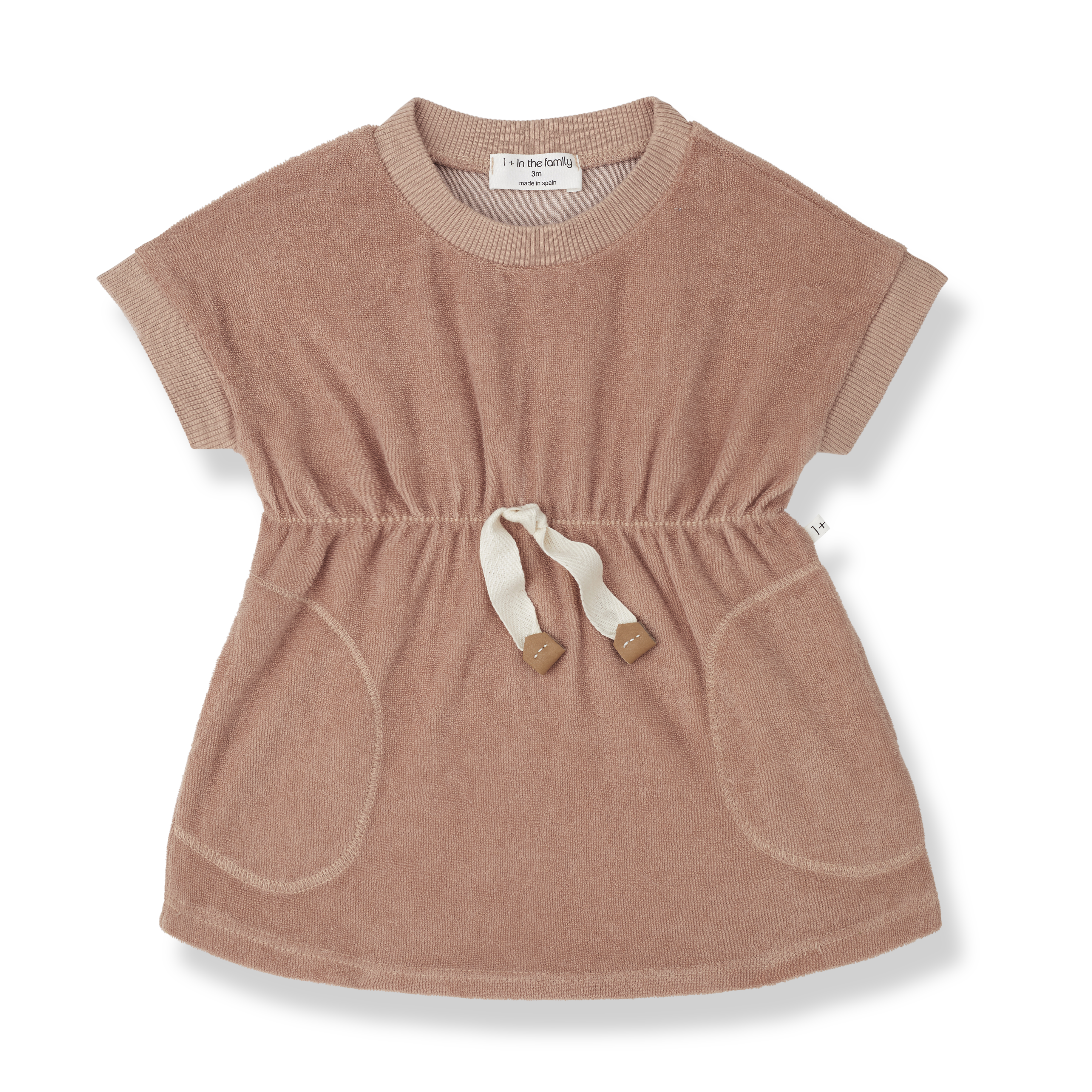 1+ in the family - vittoria - terry dress - apricot