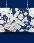 Omy - giant poster + stickers 70X100CM - space station
