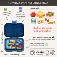 Yumbox - Panino 4 - Monte carlo blue - Race cars