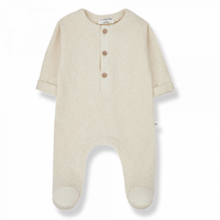 1+ in the family - Gaetan - fleece onesie - ecru