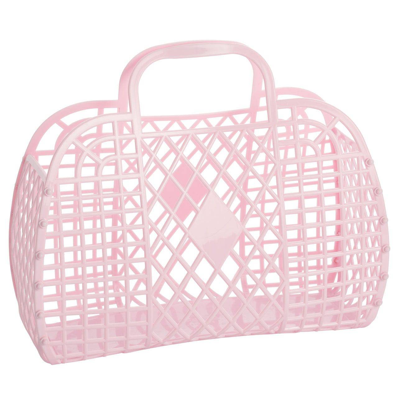 Sunjellies - retro basket - large - pink - Hyggekids