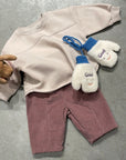 Hygge Selection - corduroy fleece baby pants - brown