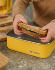 Smikkels - RVS lunchbox - yellow