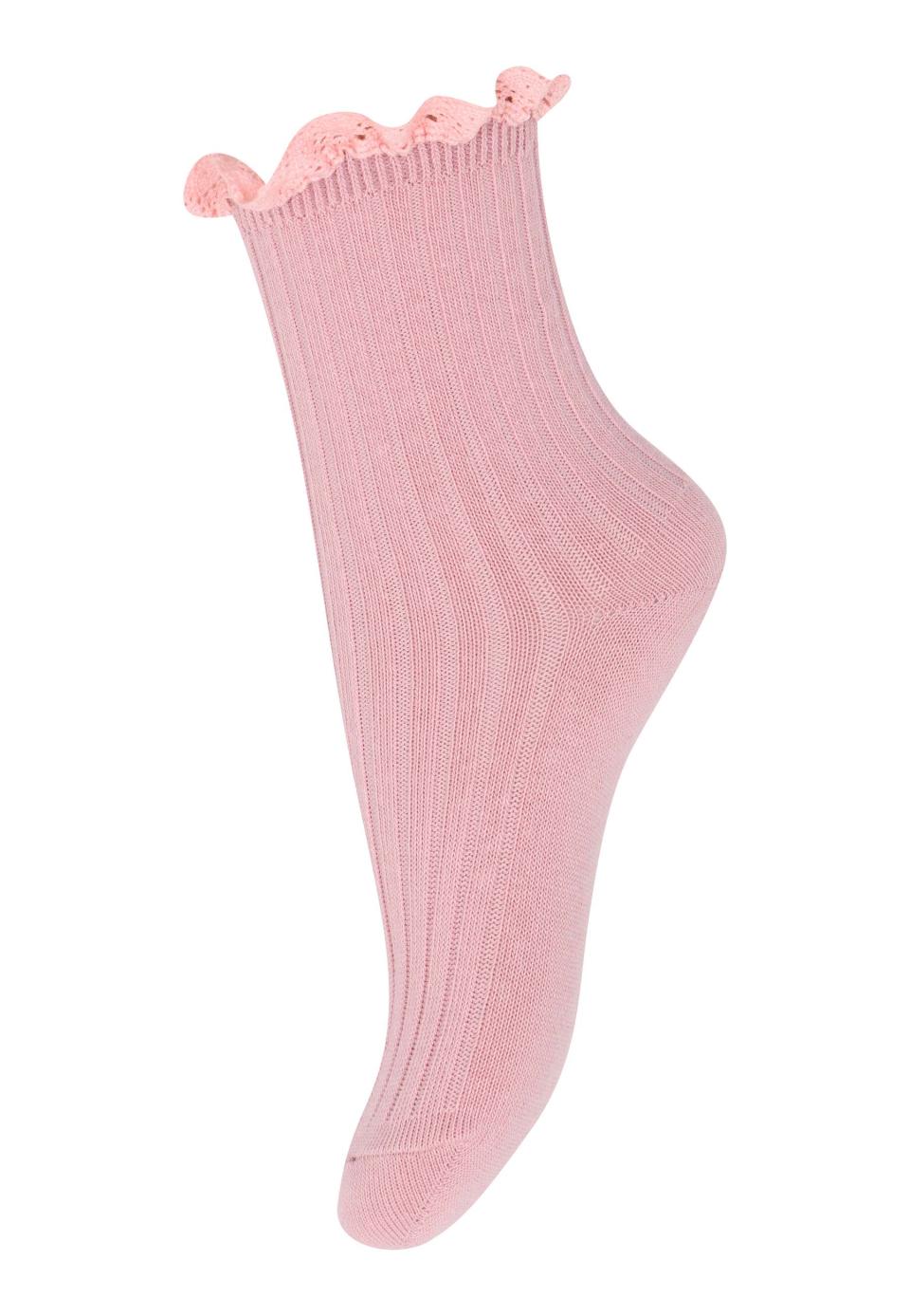 MP Denmark - julia socks with lace - 57048 4150 - silver pink