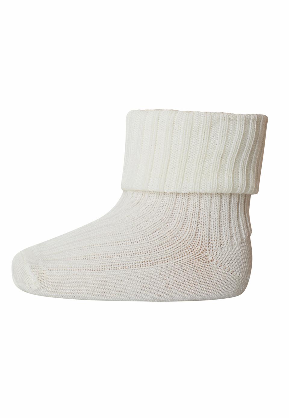 MP Denmark - wool rib baby socks - 10-589-0 432 - snow white