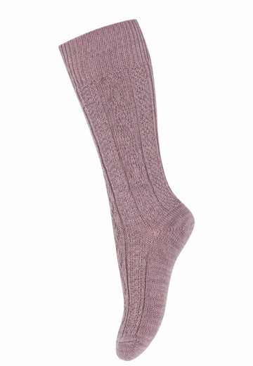MP Denmark - wool knee socks - 10-69018-0 33 - dark purple dove