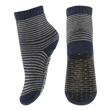 Mp Denmark - wool antislip socks - 79223 4980 - dark denim melange