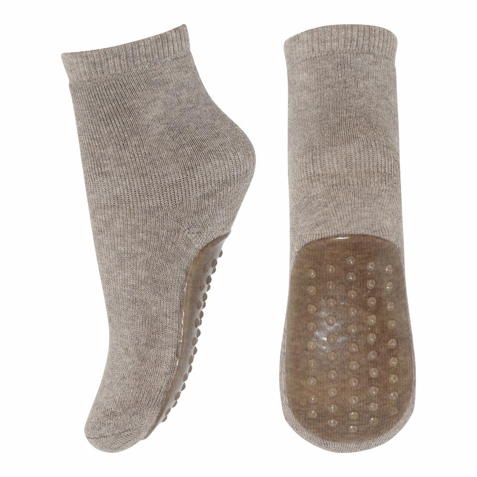 Mp Denmark - wool antislip socks - 7951 489 - light brown melange
