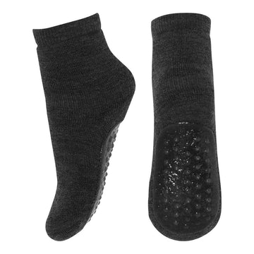 Mp Denmark - wool antislip socks - 7951 497 - dark grey melange