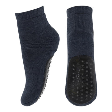 Mp Denmark - wool antislip socks - 7951 498 - dark denim melange
