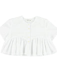 Morley - westby - cropped wide blouse with buttons - white