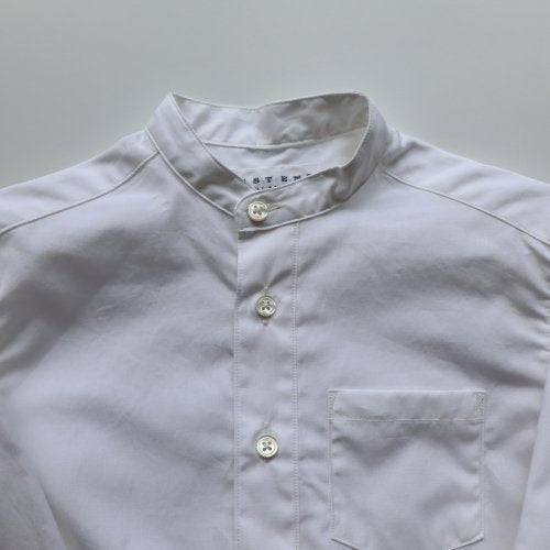 East End Highlanders - banded collar shirt - white