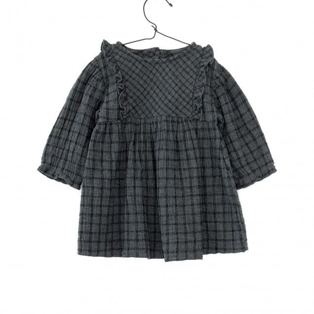 Play up - checked woven dress - bruno melange