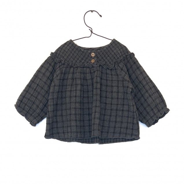 Play up - checked woven tunic - bruno melange