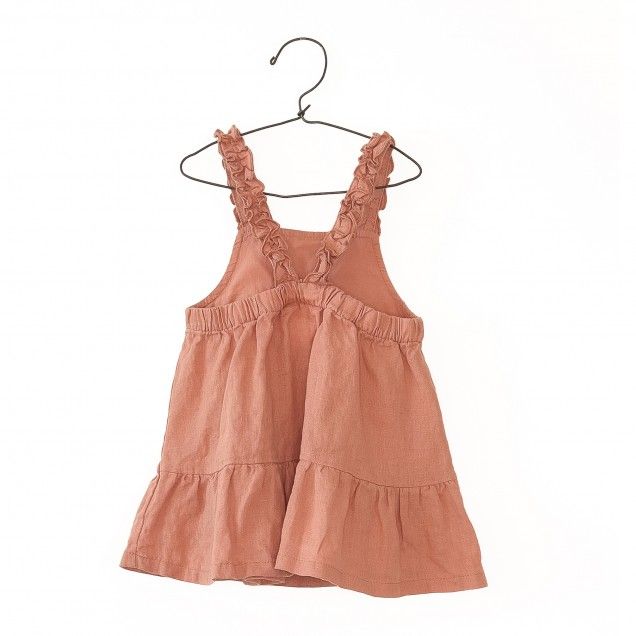 Play up - linen dress - coral