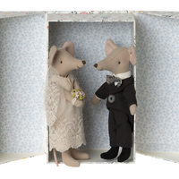 MAILEG - Wedding mice couple in box