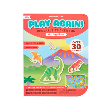 Ooly - play again - reusable sticker fun - daring dinos