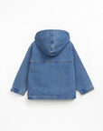 Play up - kids - hooded denim jacket - blue