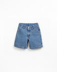 Play up - kids - denim bermuda - blue