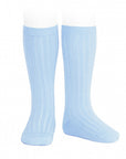 Condor - basic rib knee high socks - 2.016/2 410 - baby blue