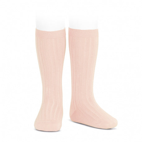 Condor - basic rib knee high socks - 2.016/2 674 - nude