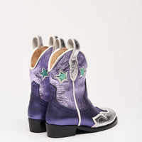 Maison Mangostan - litchy metallic boots - purple