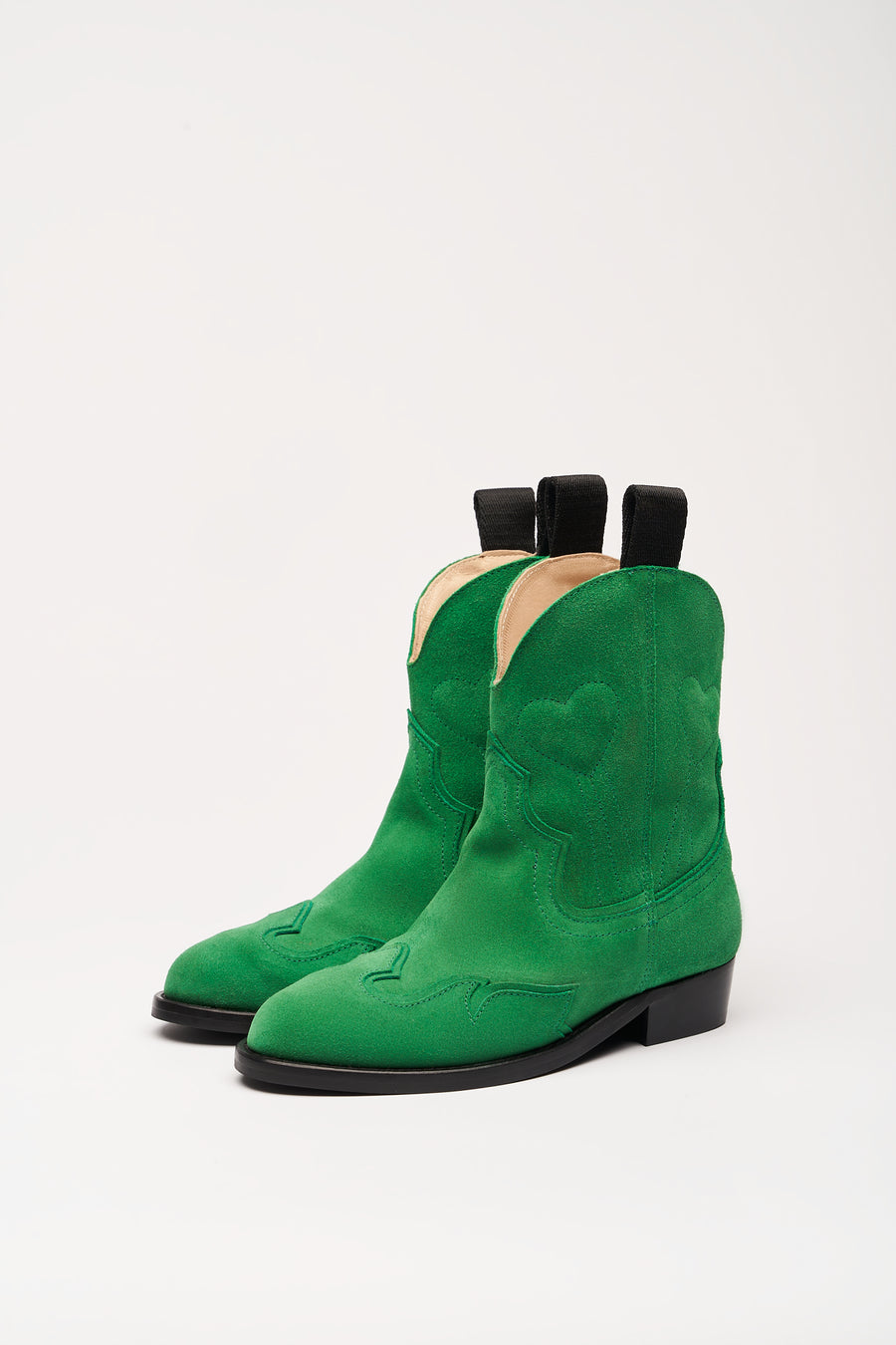 Maison Mangostan - sweatheart boots - green