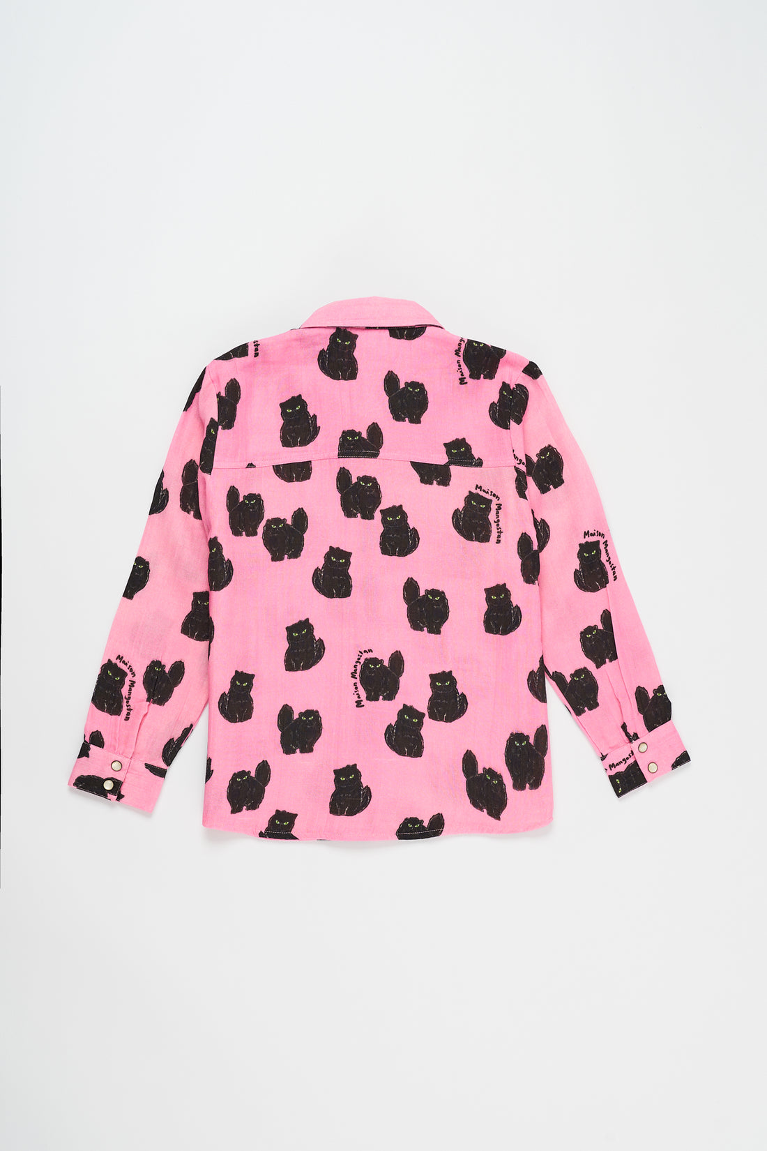 Maison Mangostan - cat shirt - pink