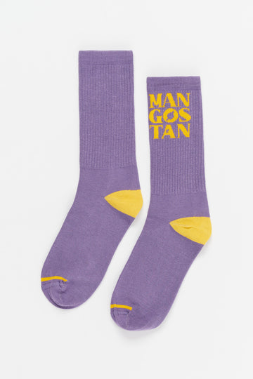Maison Mangostan - logo socks - purple