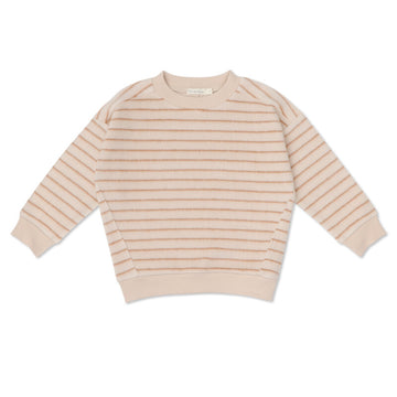 Phil and phae - oversized teddy  sweater - stripes warm cream