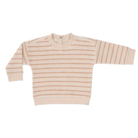 Phil and phae - teddy baby  sweater - stripes warm cream