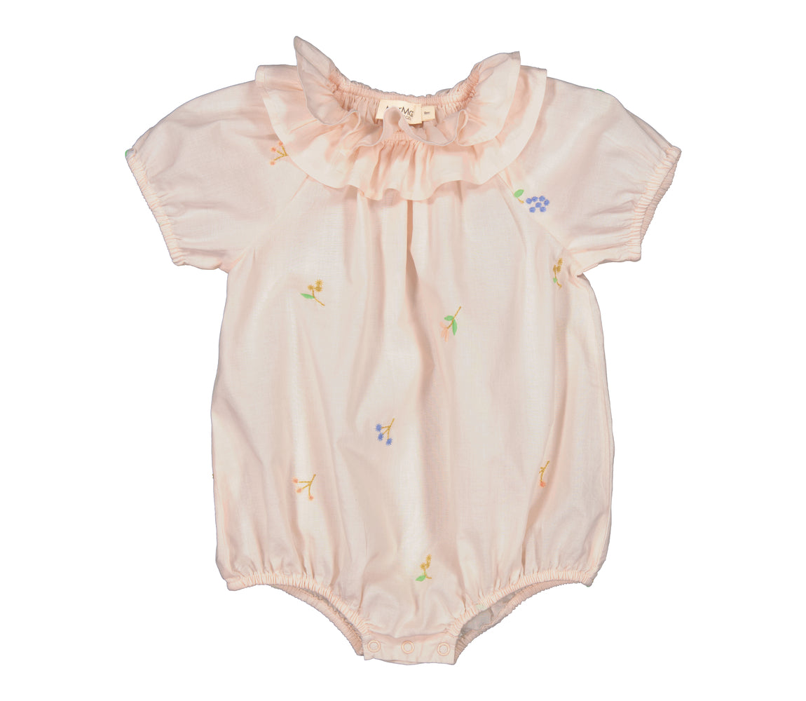 Marmar - rosetta - cotton baby embroidery onesie - spring