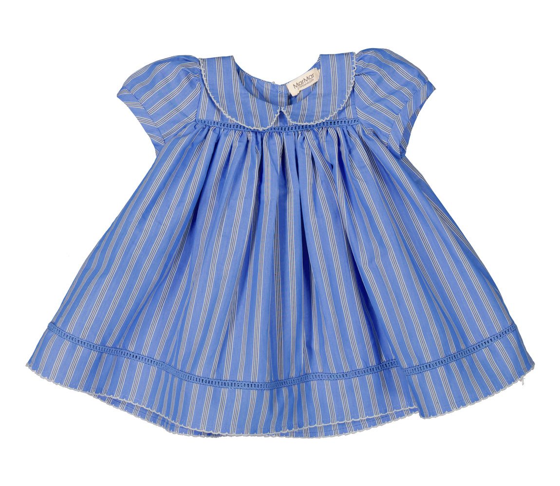 Marmar - dulla - cotton baby dress - cornsflower stripe