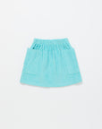 Maison Mangostan - corduroy skirt - blue