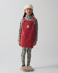 Weekend house kids - corduroy strawberry dress - red