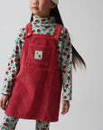 Weekend house kids - corduroy strawberry dress - red