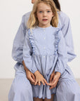 Marmar - deidra - kids poplin dress - bolich blue stripes