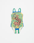 Maison Mangostan - tiger swimsuit - green