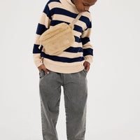 Repose Ams - Knit boxy sweater - Evening block stripe