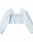 Molo - rosemary - crop blouse - skywriting