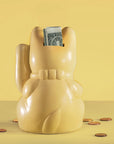 Lucky cat - money box - light yellow