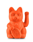 Lucky cat - waving cat - neon orange