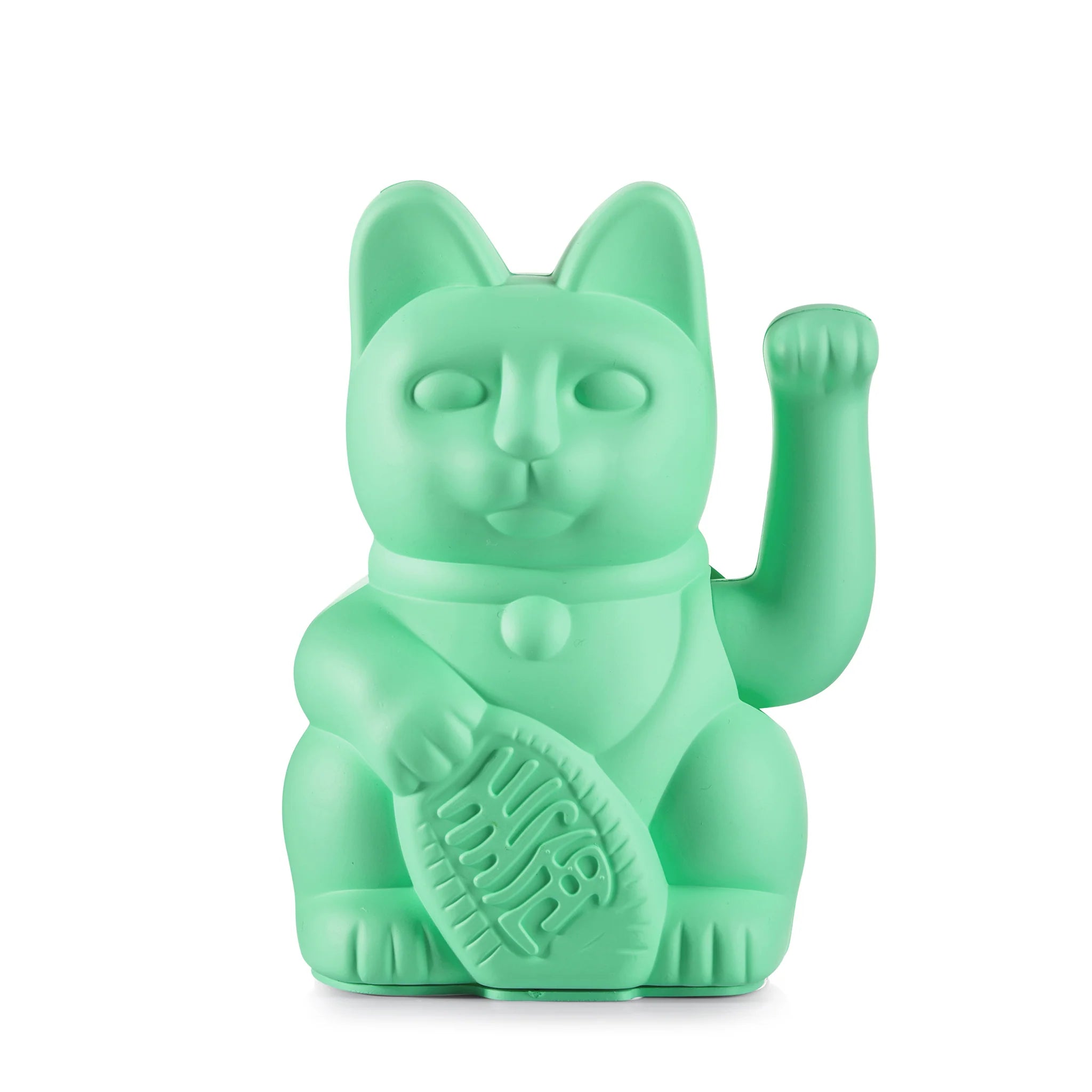Lucky cat - waving cat - mint green